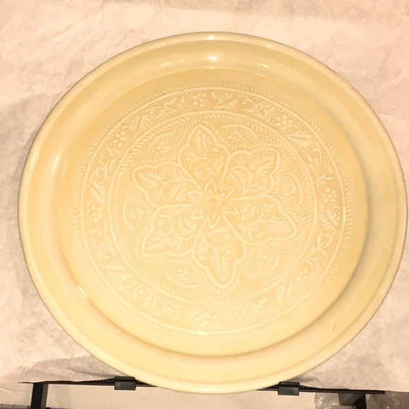 GIANT Holiday Tin Ceiling Metal Coffee Serving Tray  Embossed Round Serving Tray - Picture 8 of 11